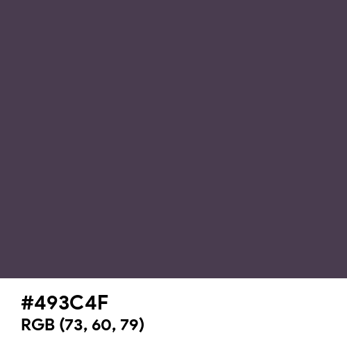Purple Taupe (Hex code: 493C4F) Thumbnail