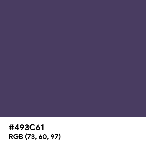 Mulberry Purple (Hex code: 493C61) Thumbnail