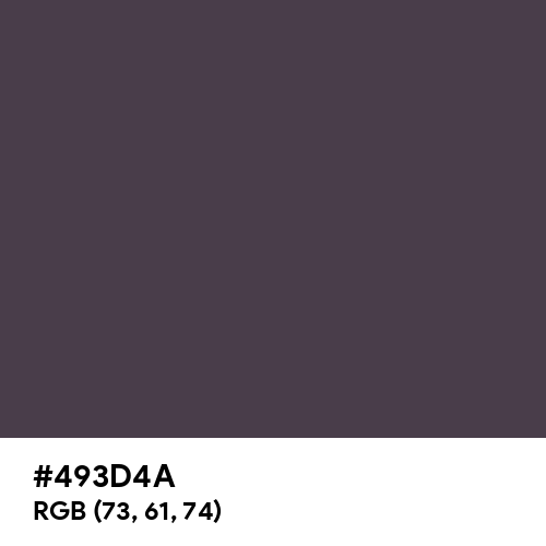 Purple Taupe (Hex code: 493D4A) Thumbnail