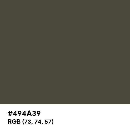 Rifle Green (Hex code: 494A39) Thumbnail