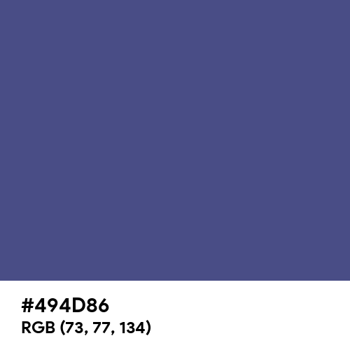 Purple Navy (Hex code: 494D86) Thumbnail