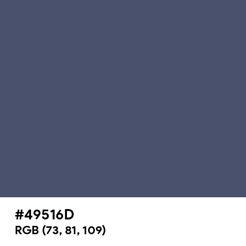 Blue Indigo (Pantone) (Hex code: 49516D) Thumbnail