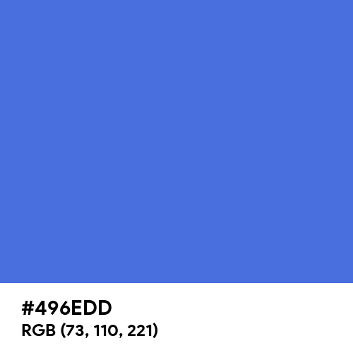 Royal Blue (Hex code: 496EDD) Thumbnail