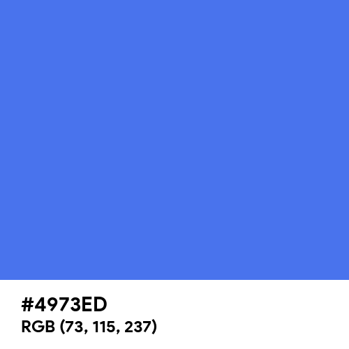 Ultramarine Blue (Hex code: 4973ED) Thumbnail