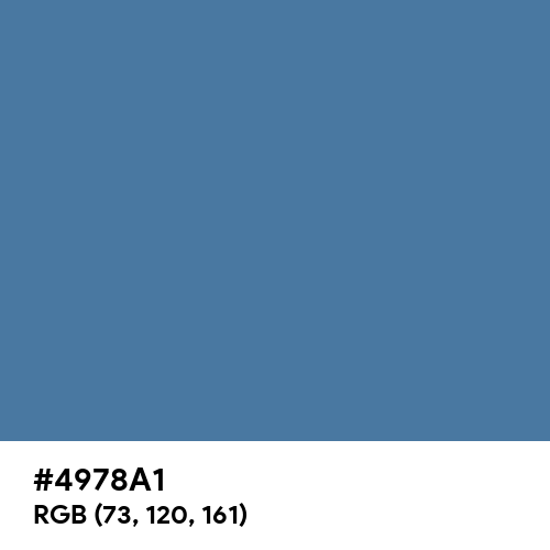 Blue Yonder (Hex code: 4978A1) Thumbnail