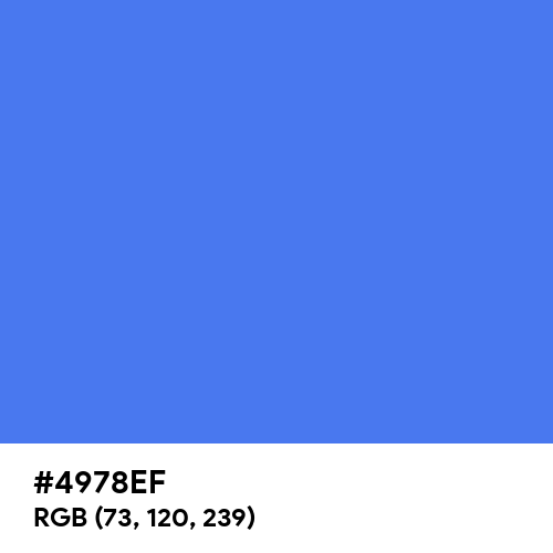 Blueberry (Hex code: 4978EF) Thumbnail