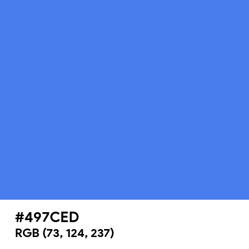 Blueberry (Hex code: 497CED) Thumbnail
