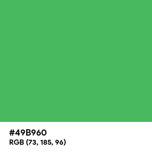 Poison Green (Hex code: 49B960) Thumbnail