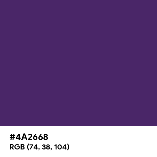 Indian Purple (Hex code: 4A2668) Thumbnail