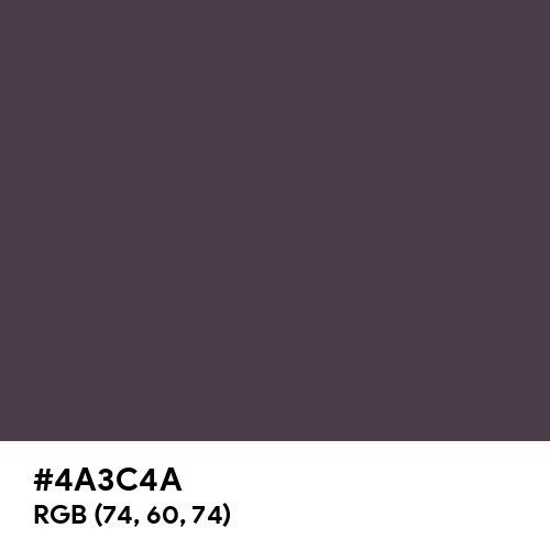 Purple Taupe (Hex code: 4A3C4A) Thumbnail