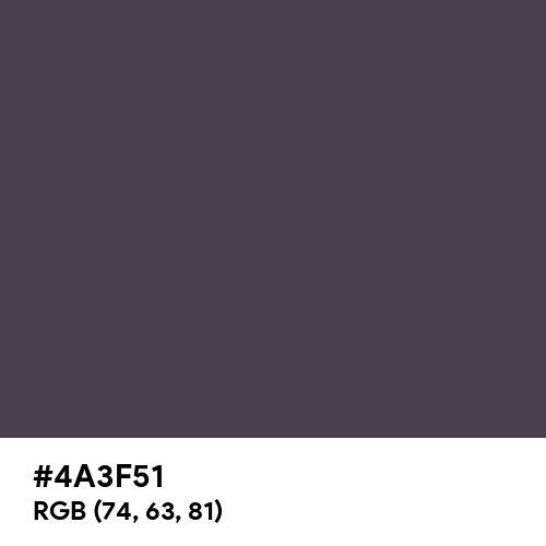Purple Taupe (Hex code: 4A3F51) Thumbnail