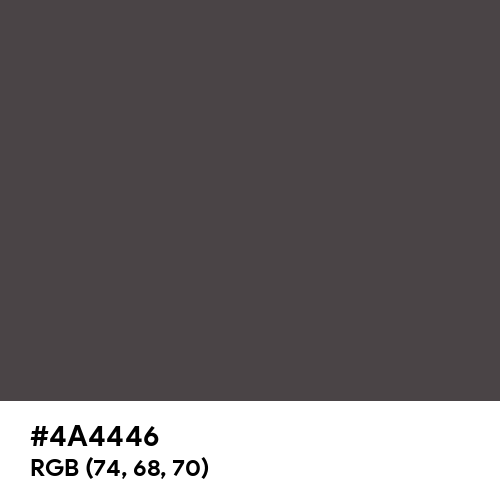 Purple Taupe (Hex code: 4A4446) Thumbnail