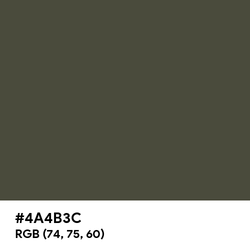 Rifle Green (Hex code: 4A4B3C) Thumbnail