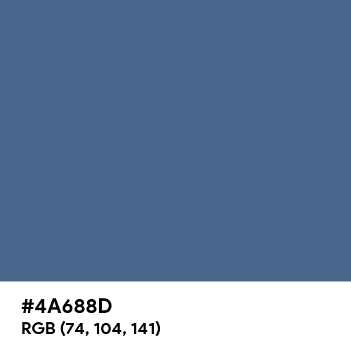Distant Blue (Hex code: 4A688D) Thumbnail