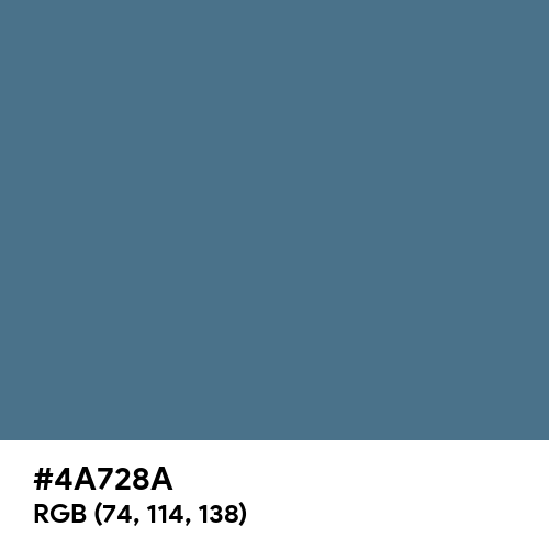 Jelly Bean Blue (Hex code: 4A728A) Thumbnail