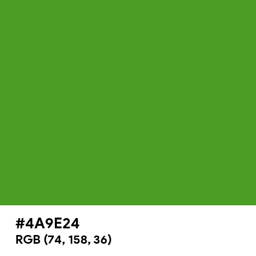 Elegant Green (Hex code: 4A9E24) Thumbnail