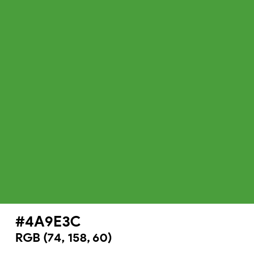 Classic Green (Hex code: 4A9E3C) Thumbnail