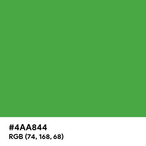 American Green (Hex code: 4AA844) Thumbnail