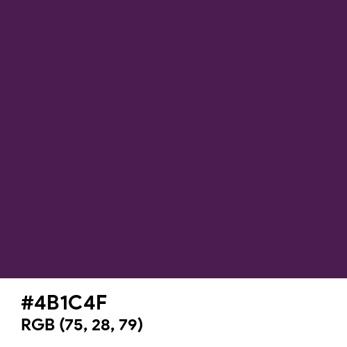 American Purple (Hex code: 4B1C4F) Thumbnail