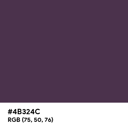 Purple Taupe (Hex code: 4B324C) Thumbnail