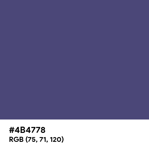 Purple Navy (Hex code: 4B4778) Thumbnail