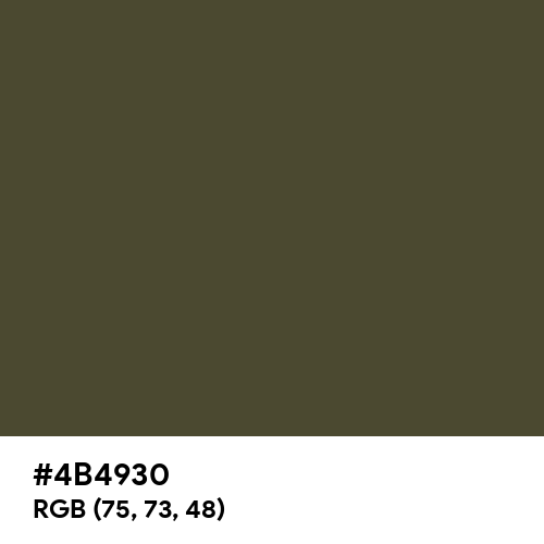 Rifle Green (Hex code: 4B4930) Thumbnail