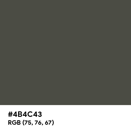 Olive Drab Camouflage (Hex code: 4B4C43) Thumbnail