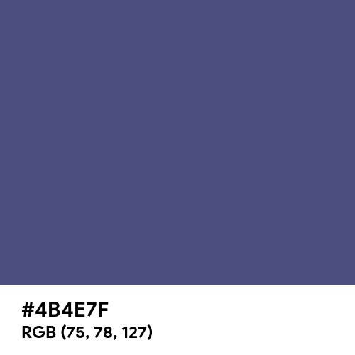 Purple Navy (Hex code: 4B4E7F) Thumbnail