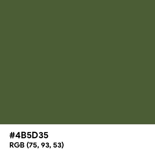 Soldier Green (Hex code: 4B5D35) Thumbnail