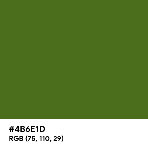 Dark Moss Green (Hex code: 4B6E1D) Thumbnail