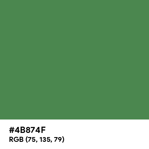 Middle Green (Hex code: 4B874F) Thumbnail