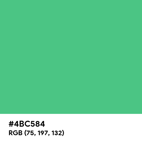Emerald (Hex code: 4BC584) Thumbnail