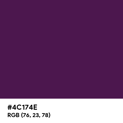 American Purple (Hex code: 4C174E) Thumbnail