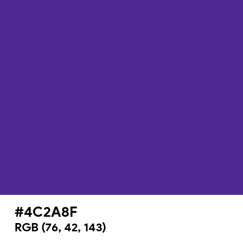 KSU Purple (Hex code: 4C2A8F) Thumbnail