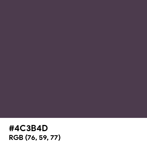 Purple Taupe (Hex code: 4C3B4D) Thumbnail