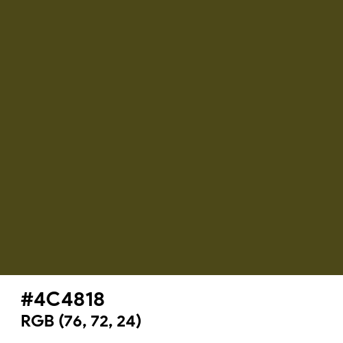 Army Green (Hex code: 4C4818) Thumbnail