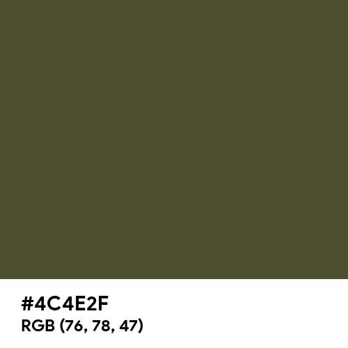 Rifle Green (Hex code: 4C4E2F) Thumbnail