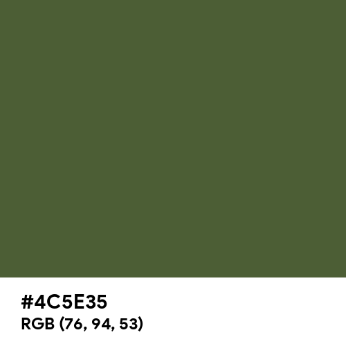 Soldier Green (Hex code: 4C5E35) Thumbnail