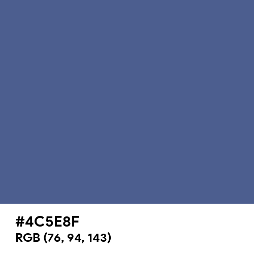 UCLA Blue (Hex code: 4C5E8F) Thumbnail