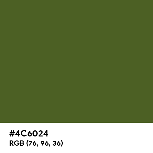 Dark Moss Green (Hex code: 4C6024) Thumbnail