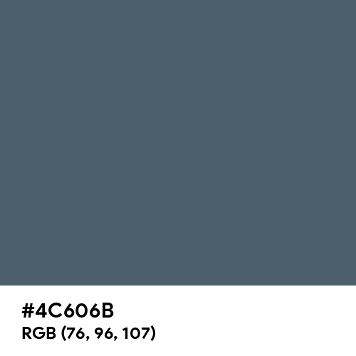 Blackthorn Blue (Hex code: 4C606B) Thumbnail