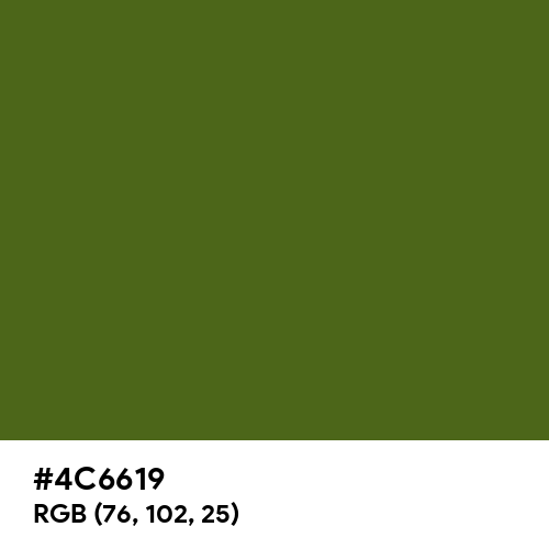Dark Moss Green (Hex code: 4C6619) Thumbnail