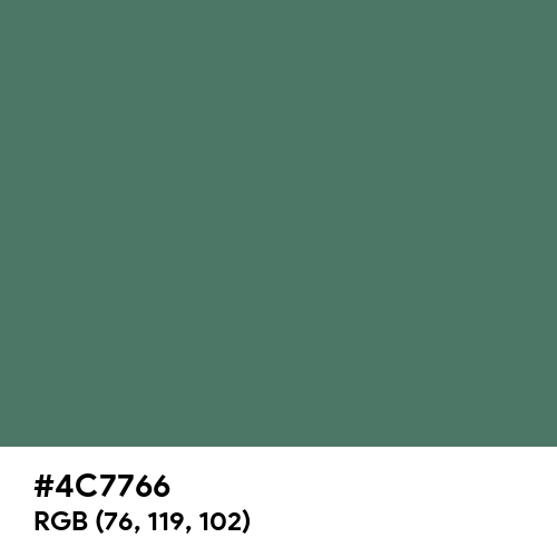 Hooker's Green (Hex code: 4C7766) Thumbnail