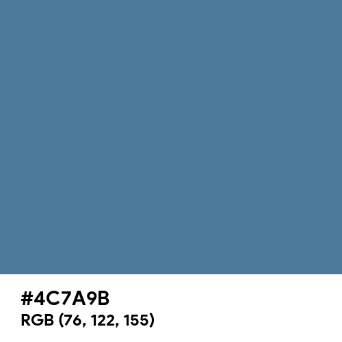 Blue Yonder (Hex code: 4C7A9B) Thumbnail