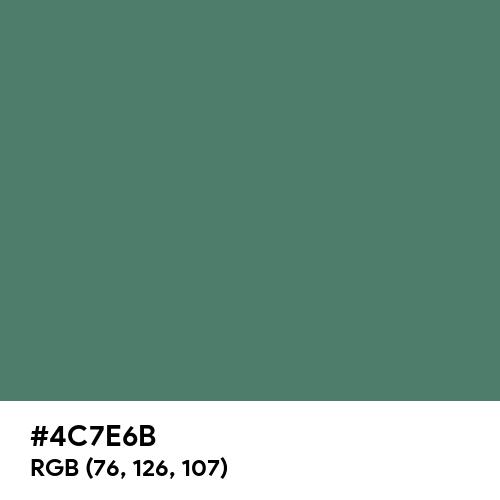 Hooker's Green (Hex code: 4C7E6B) Thumbnail