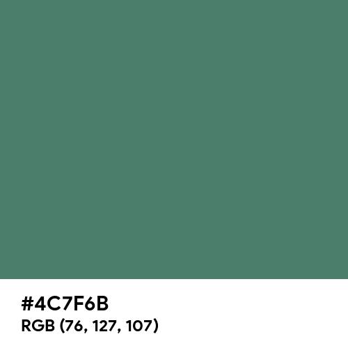 Hooker's Green (Hex code: 4C7F6B) Thumbnail