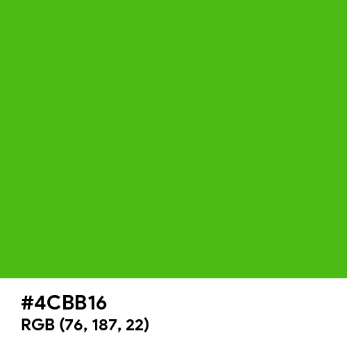 Kelly Green color hex code is 4CBB16