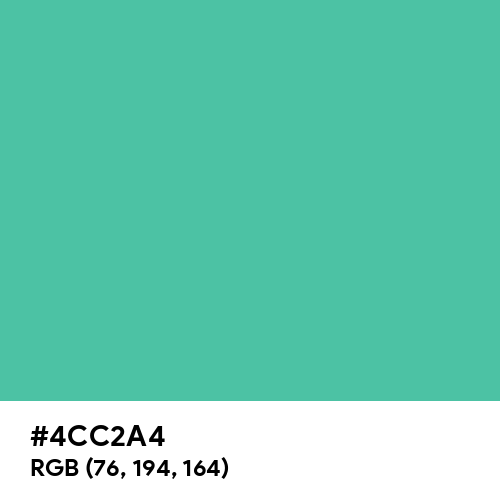Ocean Green (Hex code: 4CC2A4) Thumbnail