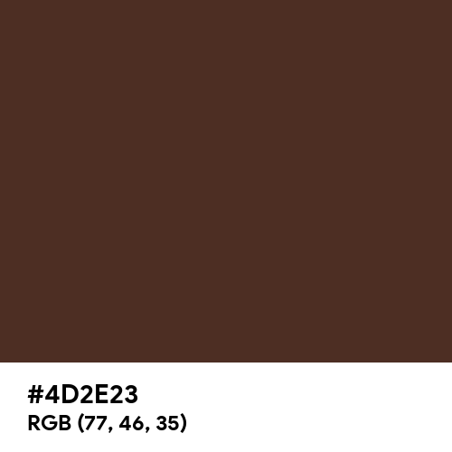 Brown Coffee (Hex code: 4D2E23) Thumbnail