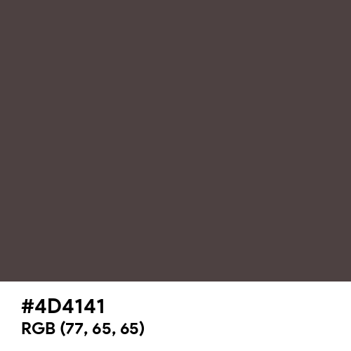 Rhodonite Brown (Hex code: 4D4141) Thumbnail